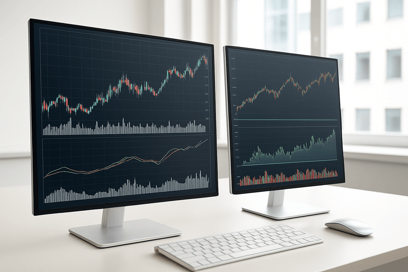 image of business professional reviewing analytics (for a hr tech)